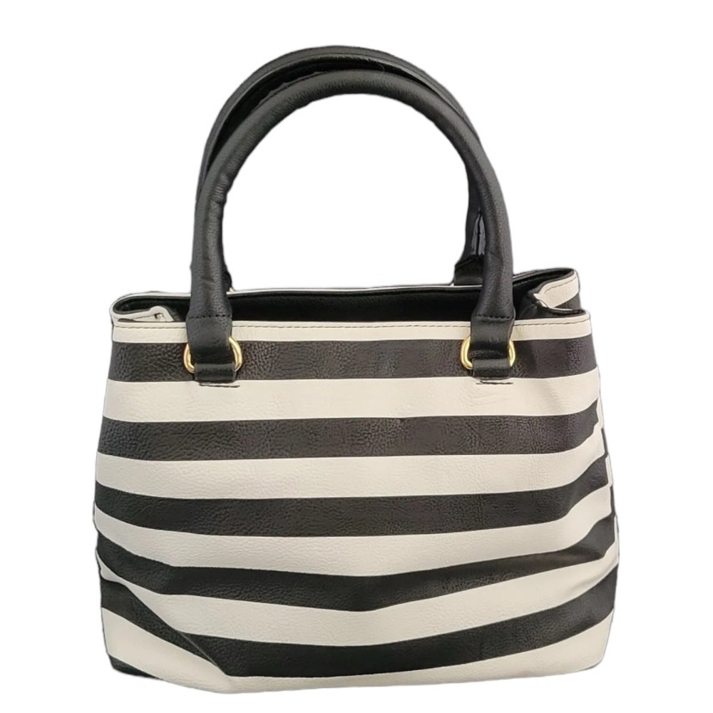 Betsey Johnson Striped Handbacg Crossbody Purse Bag - Picture 4 of 8
